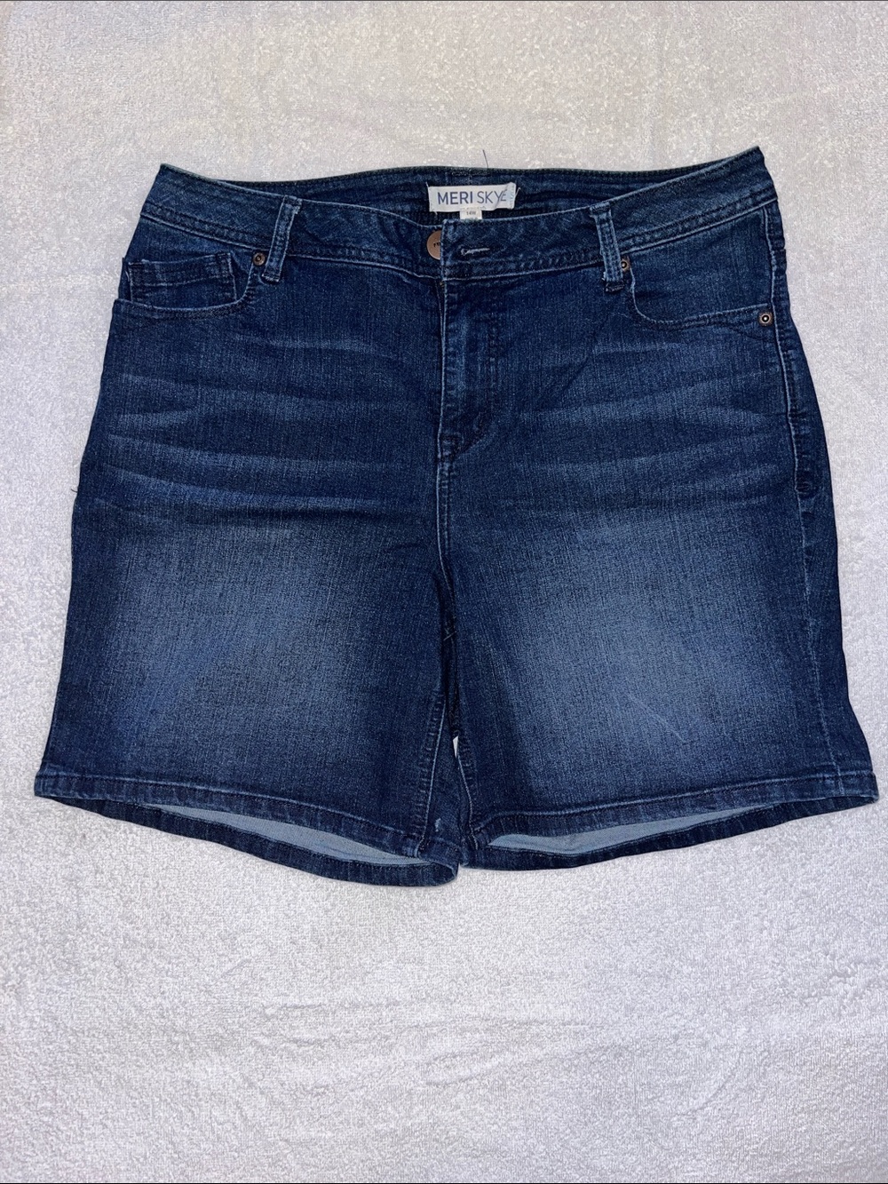 Meri Skye Women's Dark Indigo Stretch Denim Shorts